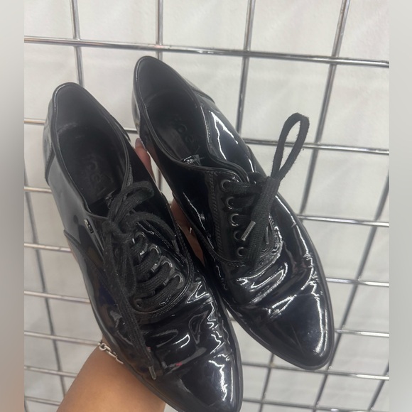 Hogan Black Patent Leather Lace-Up trainers women’s size 37.5 - Picture 7 of 8